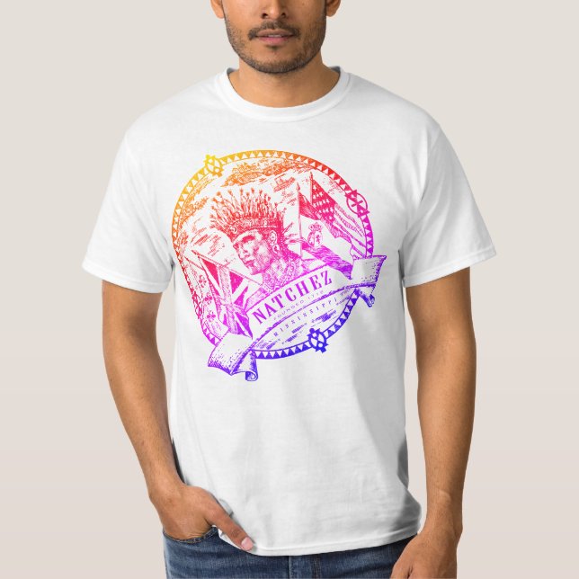 Natchez Siegel-T-Shirt Mann-Regenbogen T-Shirt (Vorderseite)