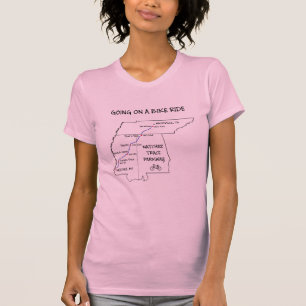 Natchez Spurn-Weg-Karten-T - Shirt