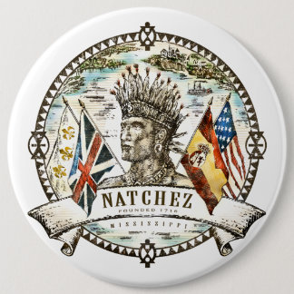 Natchez Stadt-Siegel-Knopf Button
