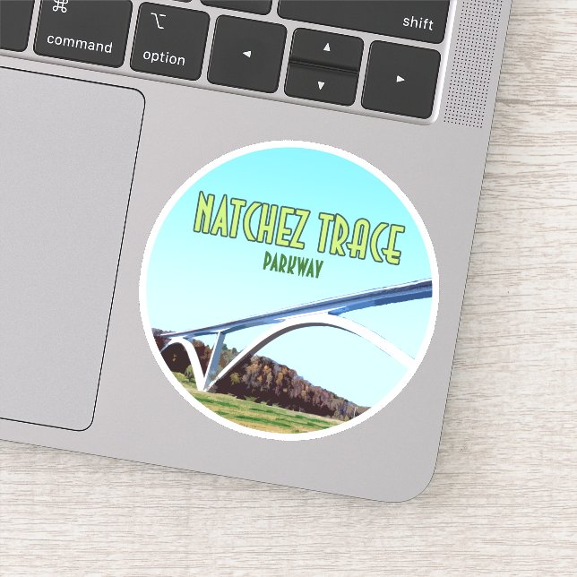 Natchez Trace Parkplatz Tennessee Mississippi Aufkleber (Detail)