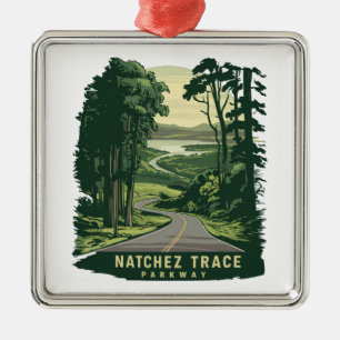 Natchez Trace Parkway Mississippi Forest Ornament Aus Metall