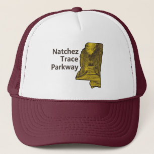 Natchez Trace Parkway Mississippi Karte Truckerkappe