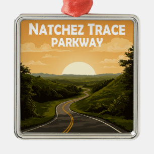 Natchez Trace Parkway Mississippi Landschaft Ornament Aus Metall