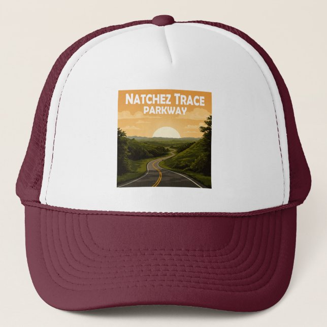 Natchez Trace Parkway Mississippi Landschaft Truckerkappe (Vorderseite)