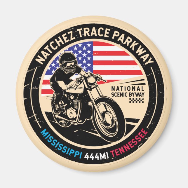 Natchez Trace Parkway National Landschaftlich Magnet (Vorne)