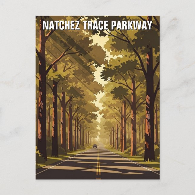 Natchez Trace Parkway Postkarte (Vorderseite)