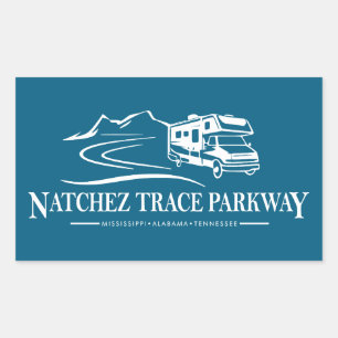Natchez Trace Parkway Recreational Vehicle Rechteckiger Aufkleber