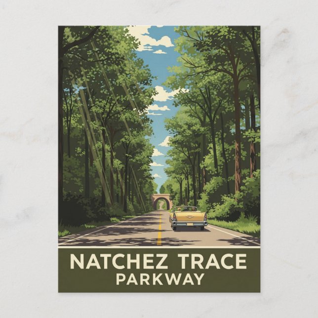 Natchez Trace Postkarte (Vorderseite)