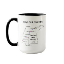 Natchez Trace Route Karte Kaffee Tasse