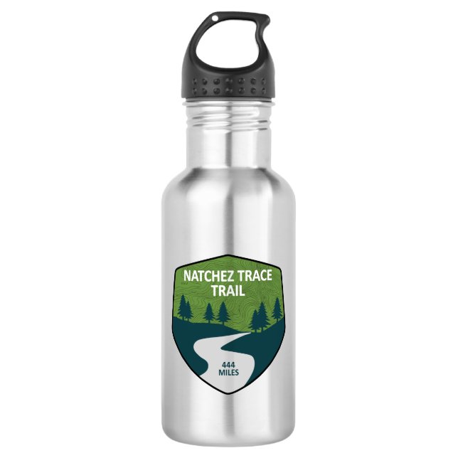 Natchez Trace Trail Edelstahlflasche (Vorderseite)