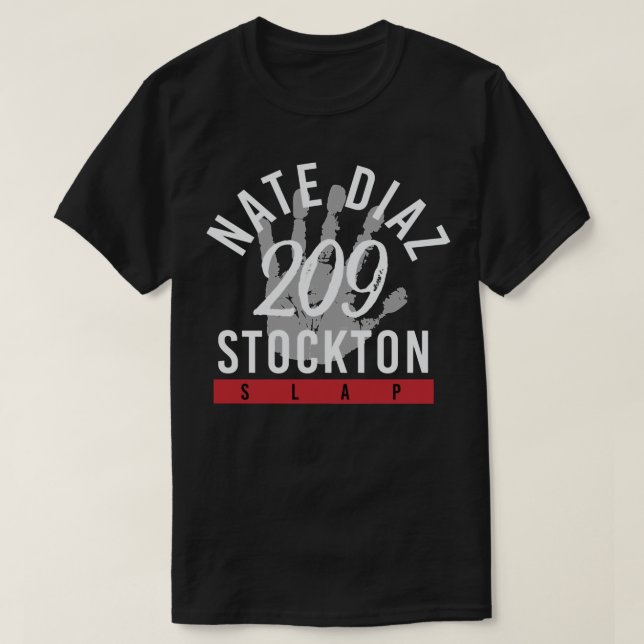 Nate Diaz 209 Stockton Slap Jiu Jitsu Essential T  T-Shirt (Design vorne)
