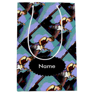 Nate und Gitarre für Geschenke Mittlere Geschenktüte