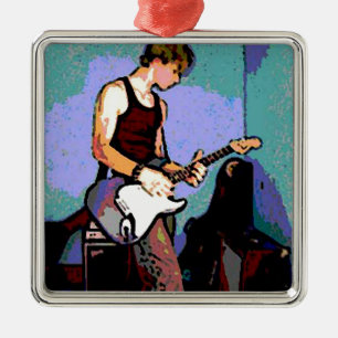 Nate und Gitarre Ornament Aus Metall