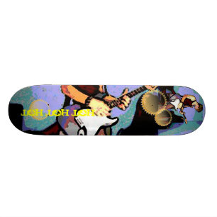 Nate und Gitarre Skateboard