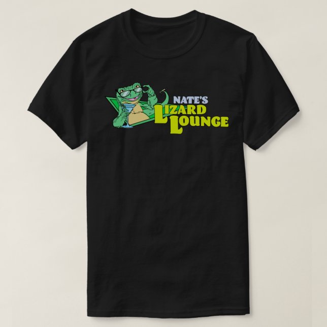Nates Lizard Lounge Probe Logo Sticker T-Shirt (Design vorne)