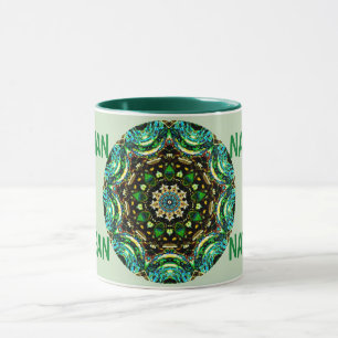 NATHAN ~ Personalisiert Paua Muschel Fraktal ~ Tasse