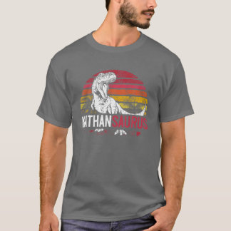 Nathan Saurus Funny Personalized Dinosaur T Rex Na T-Shirt