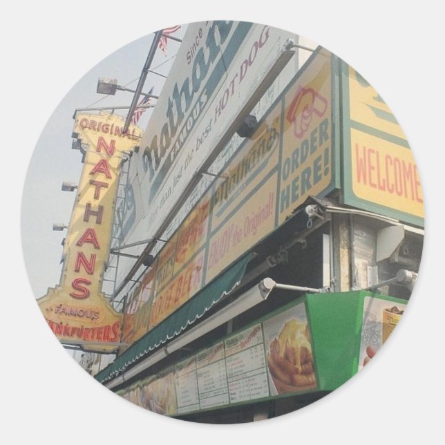 Nathan's berühmte Hot Dogs Stickers (Vorderseite)