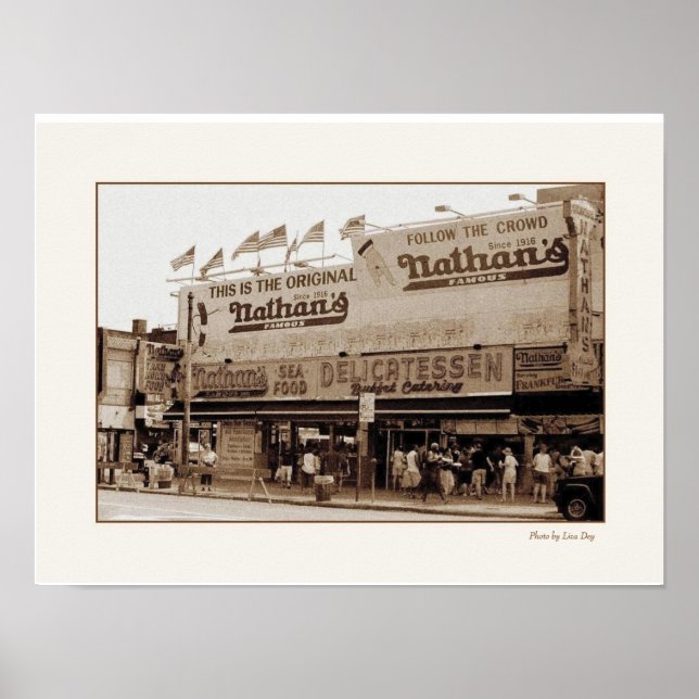 Nathan's berühmtes Hot Dogs Poster (Vorne)
