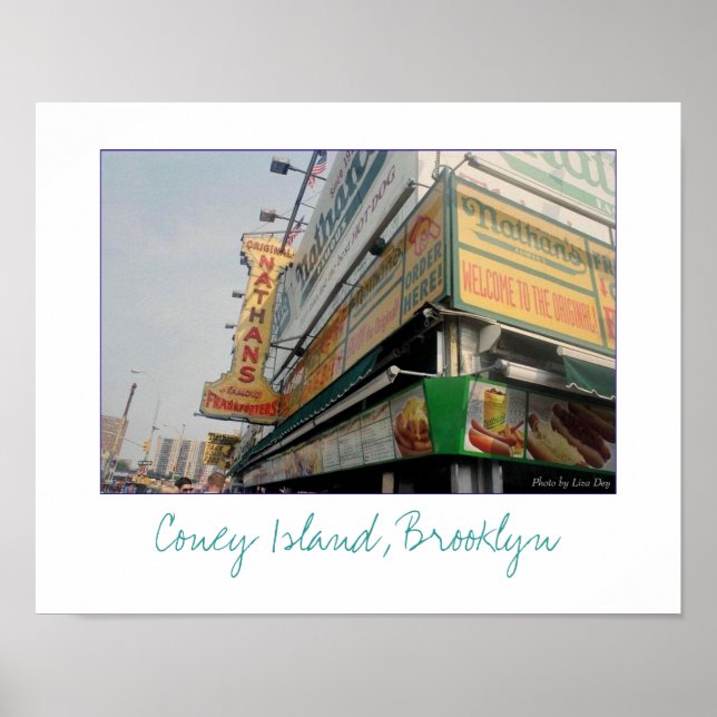 Nathan's berühmtes Hot Dogs Poster (Vorne)