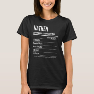 Nathen Serving Size Nutrition Label Kalorien T-Shirt
