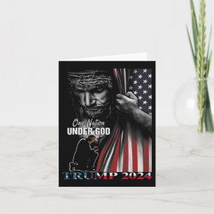 Nation under God Trump 2024 God American Flag 1 Karte