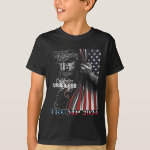 Nation under God Trump 2024 God American Flag 1 T-Shirt
