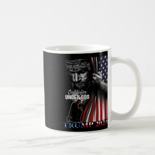 Nation under God Trump 2024 God American Flag Kaffeetasse