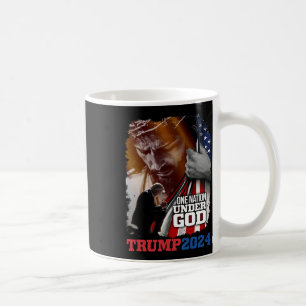 Nation unter Gottes Präsident Trump 2024 America C Kaffeetasse