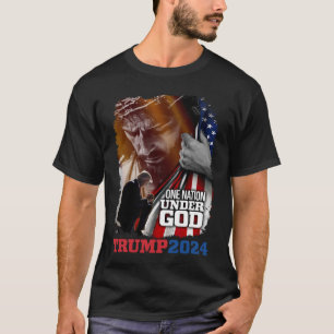 Nation unter Gottes Präsident Trump 2024 America C T-Shirt