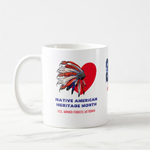 National American Heritage Month Headdress Veteran Kaffeetasse