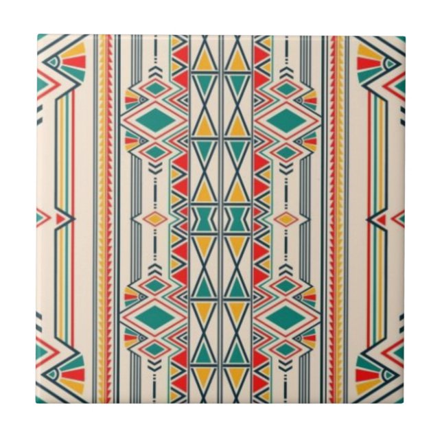 National American Navajo Tribal Pattern Fliese (Vorderseite)