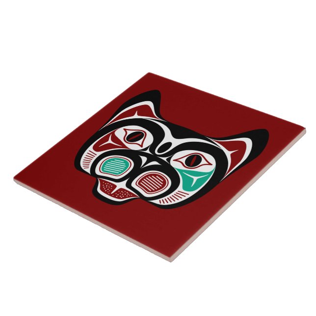 National American Red Haida Art Kitty Fliese (Seite)