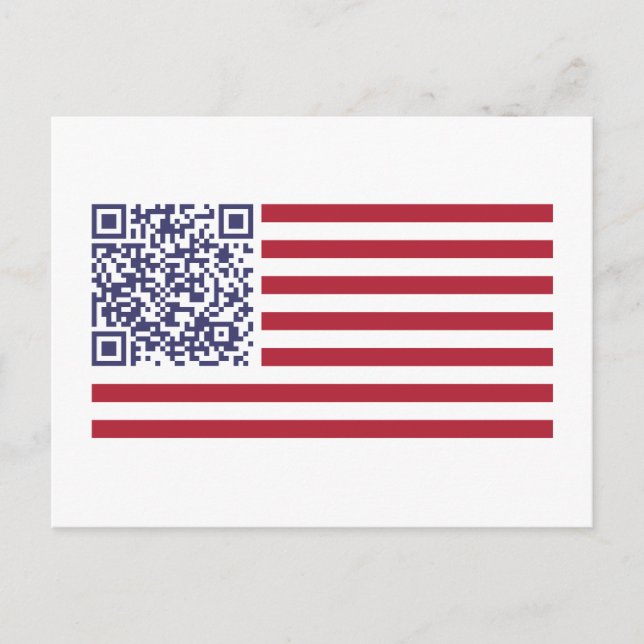 National Anthem QR Code Postkarte (Vorderseite)