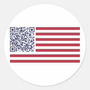National Anthem QR Code Runder Aufkleber