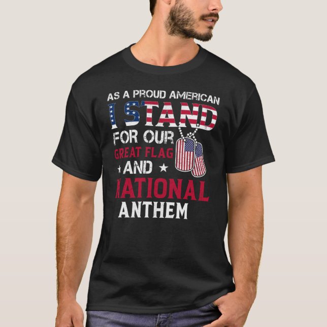National Anthem - USA Flag Design T-Shirt (Vorderseite)