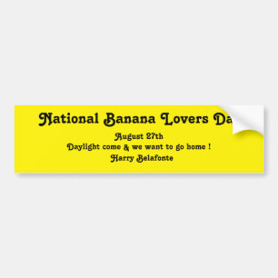 National Banana Lovers Day Autoaufkleber