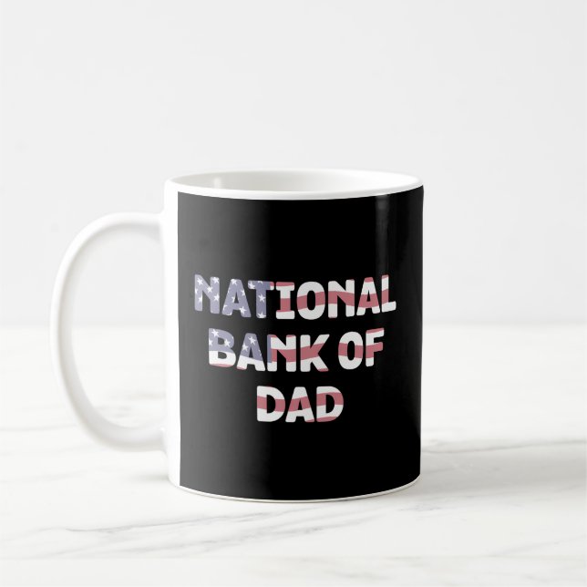 National Bank of Vater Financial Bildung Spaß Kaffeetasse (Links)