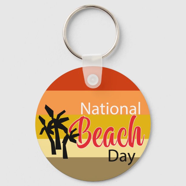 National Beach Day Schlüsselanhänger (Vorderseite)