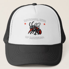 National Bird of Manitoba Funny Mosquito Hat Truckerkappe