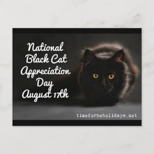 National Black Cat Day Feiertage Postkarte