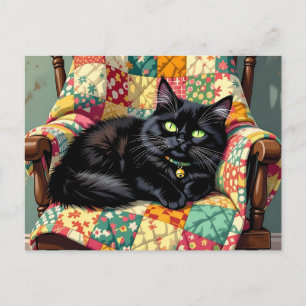 National Black Cat Day Feiertage Postkarte