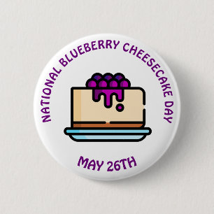 National Blueberry Cheesecake Day - 26. Mai Button