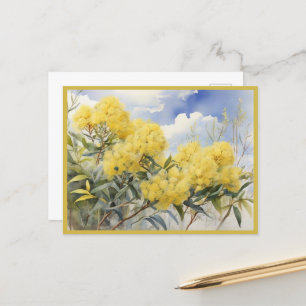 National Blume Australia Golden Wattle   Postkarte