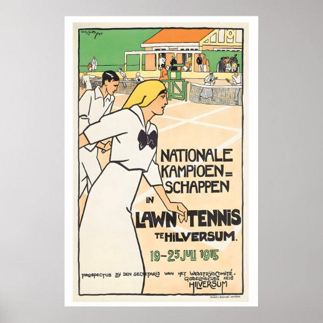 National Championships in Lawn Tennis in Hilversum Poster (Vorne)
