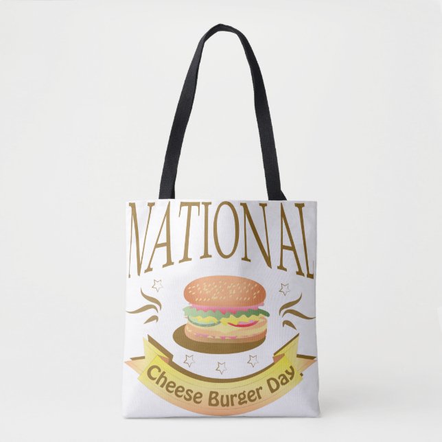 National Chee Burger Day Sign Tote Bag (Vorderseite)