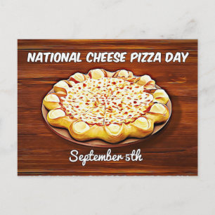 National Chee Pizza Day Food Holidays Postkarte