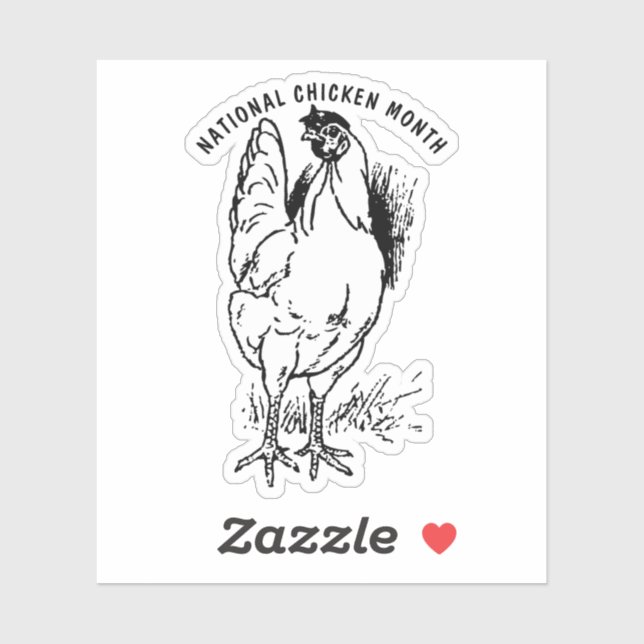 National Chicken Month Aufkleber (Blatt)