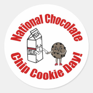 National Chocolate Chip Cookie Day! Runder Aufkleber