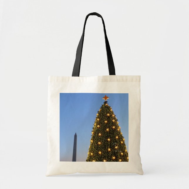 National Christmas Tree und Washington Monument Tragetasche (Vorne)